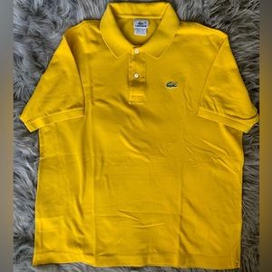 Lacoste Mens Original L.12.12 Size 6 L Yellow Cotton S/S Polo Shirt